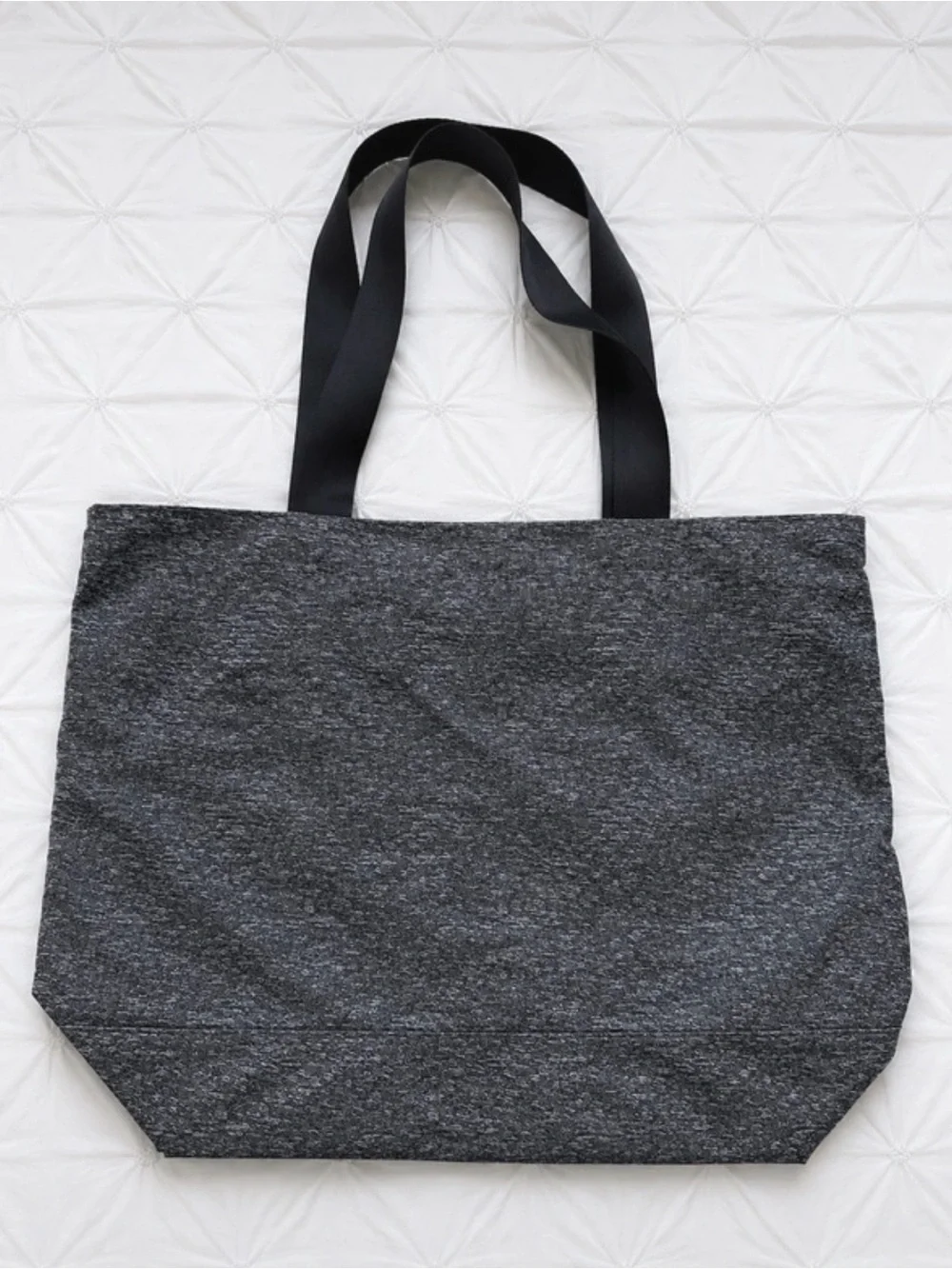 PINK Victoria's Secret Grey Canvas gym Bag with Silver Logo